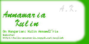 annamaria kulin business card